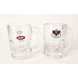 A&W Rootbeer Miniature 2 Mugs Advertizing 1980's Vintage